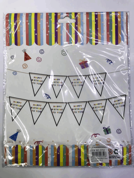 Çocuk Happy Birthday To You Flama Bayrak Süs