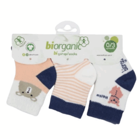 Çocuk Hello Teddy Bear Kız 3'Lü Çorap 68400 Somon