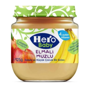 Eğitici Çocuk Hero Baby Elmalı Muzlu Kavonoz Mama 125 Gr