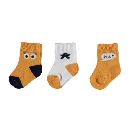 Çocuk Hi 3'Lü Erkek Çorap 68397 Hardal