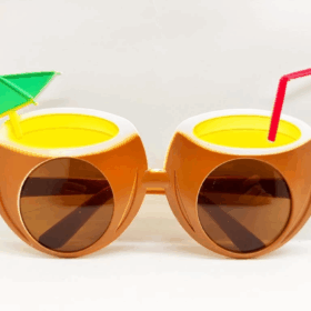 Tropikal Hawaii Parti Gözlüğü Hindistan Cevizi Şekilli Eğlenceli Aksesuar