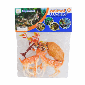 Çocuk HJ666-6A PVC Panda ve Geyik Ailesi -Birliktoys