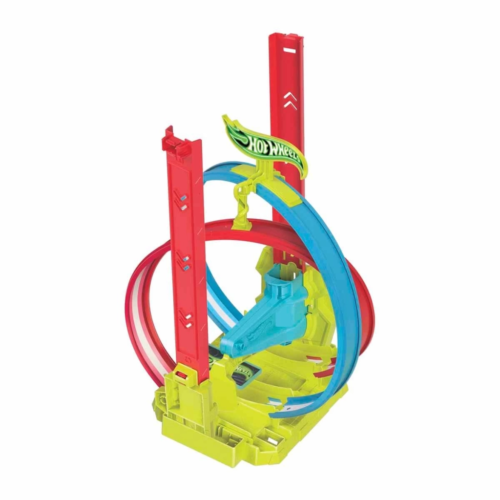 Hot Wheels Neon Yarışlar Çifte Çemberde Yarış Seti HPC05 - Görsel 2