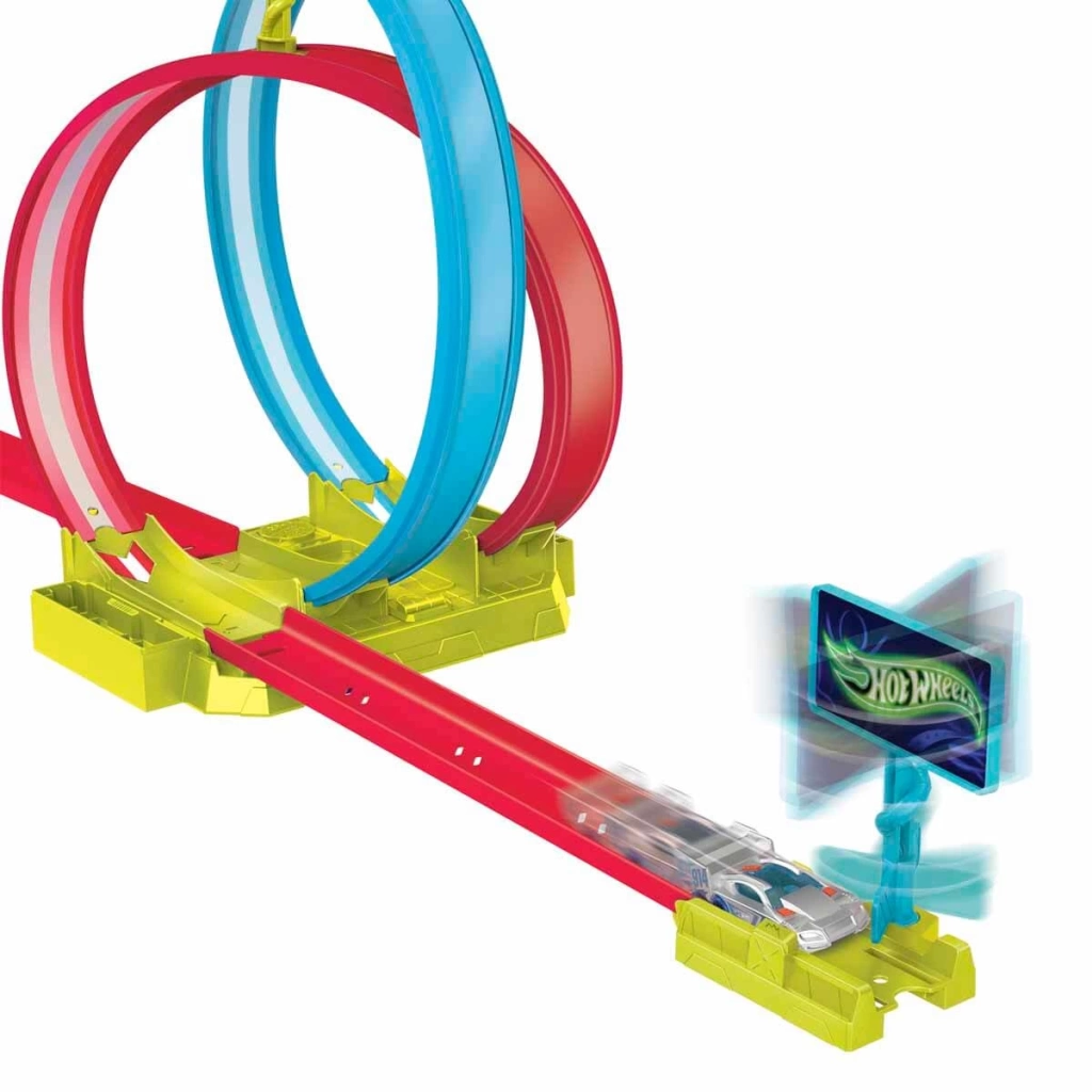 Hot Wheels Neon Yarışlar Çifte Çemberde Yarış Seti HPC05 - Görsel 3
