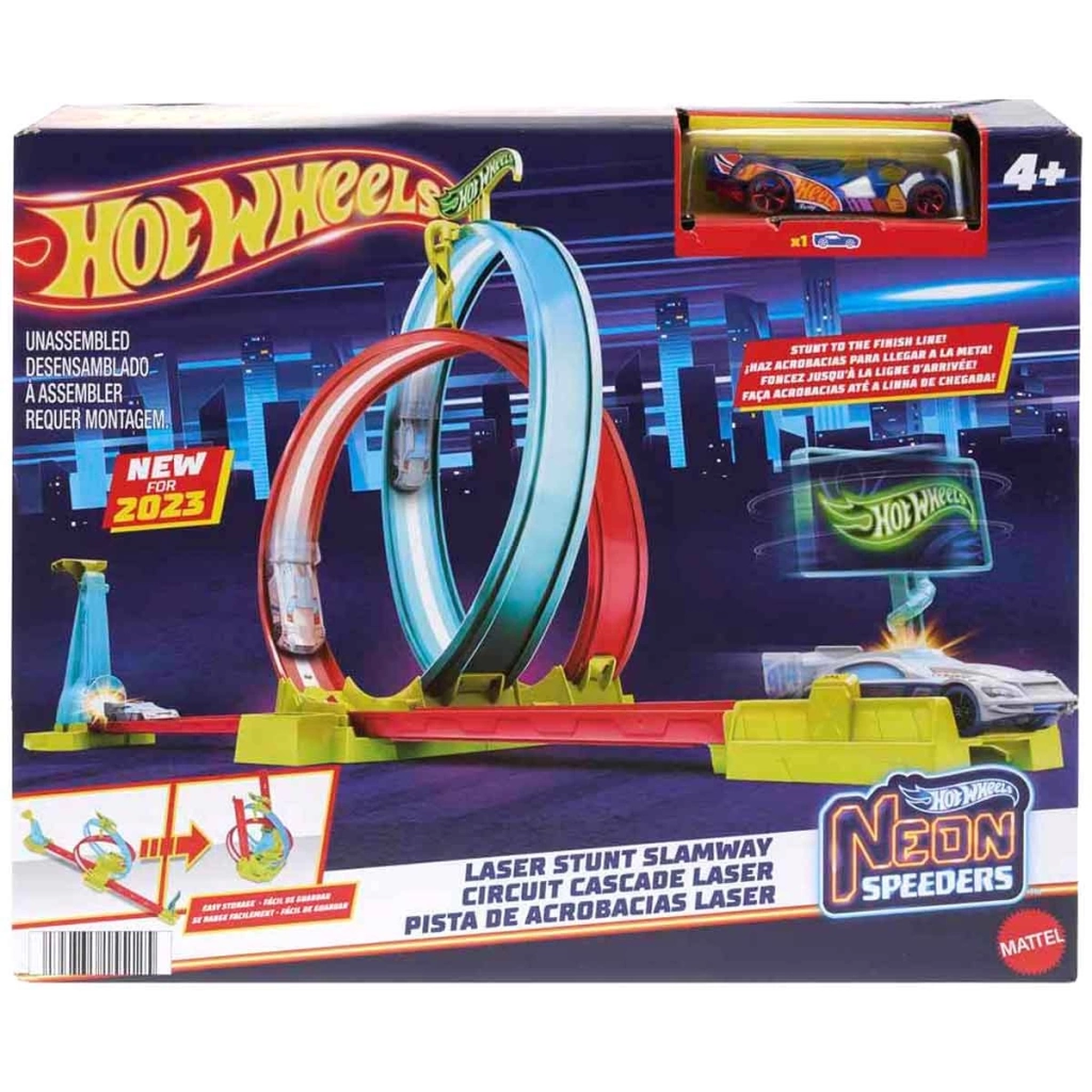 Hot Wheels Neon Yarışlar Çifte Çemberde Yarış Seti HPC05 - Görsel 4