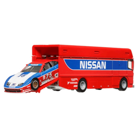 Çocuk Hot Wheels Premium Team Transport Euro Hauler & 94 Nissan 300 ZX GTS HRV44