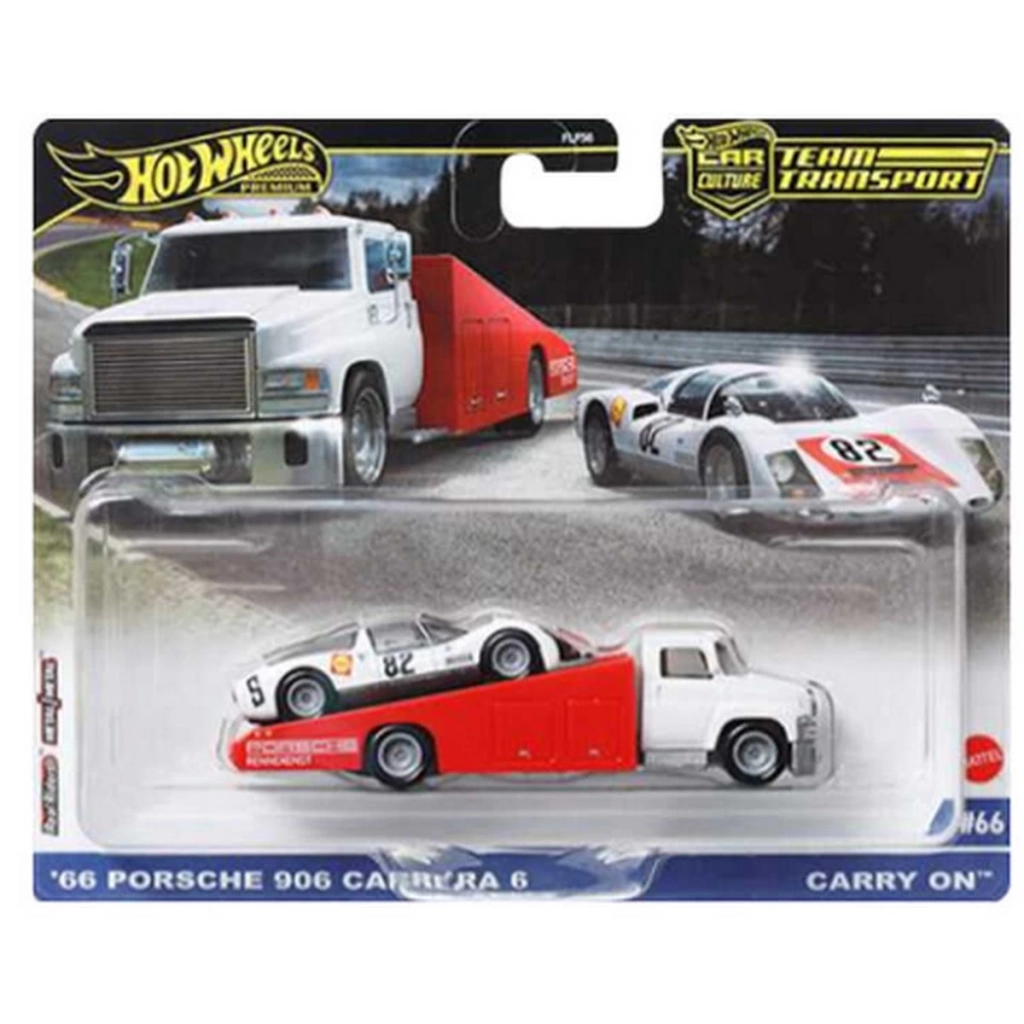 Çocuk Hot Wheels Team Transport 2024 Mix 2-66 Porsche 906 Carrera 6 HRV47 - Görsel 3
