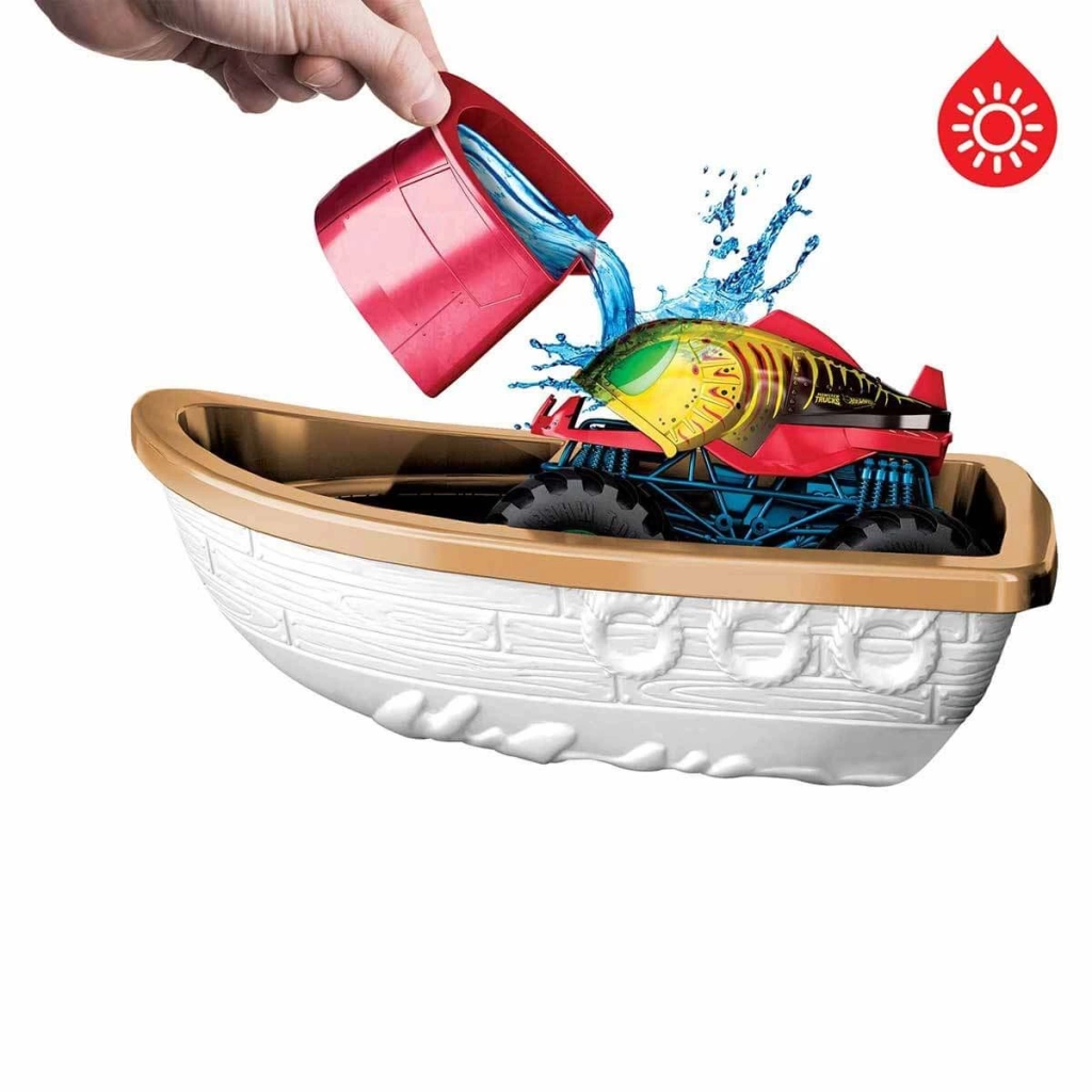 Hot Wheels Track Monster Trucks Timsahtan Kaçış Renk Değiştiren Oyun Seti HGV14 - Görsel 3