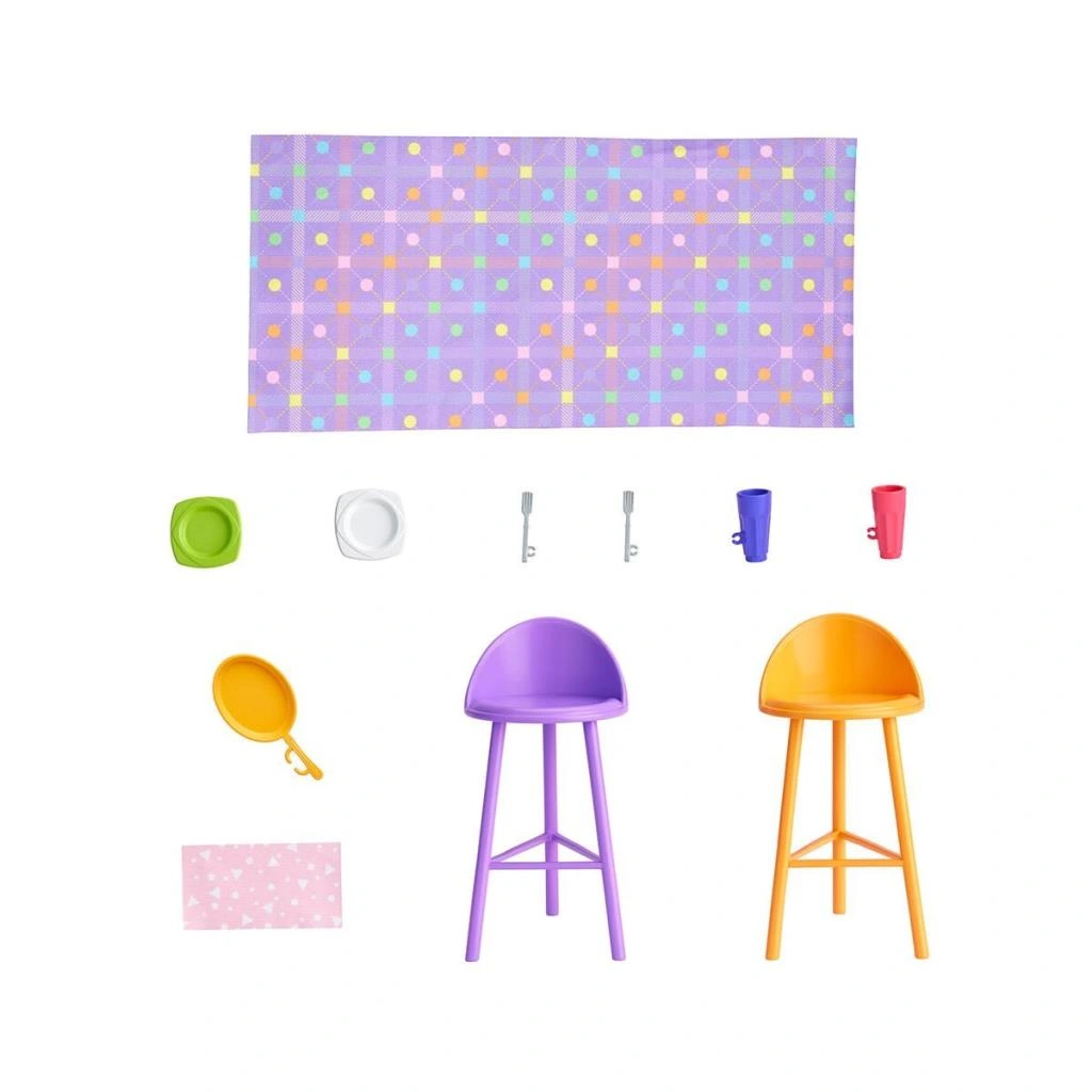 Eğitici Oyuncak HRJ77 Barbienin Yeni Portatif Evi 2024 (Sarı Saçlı Bebek Dahil) - Görsel 5