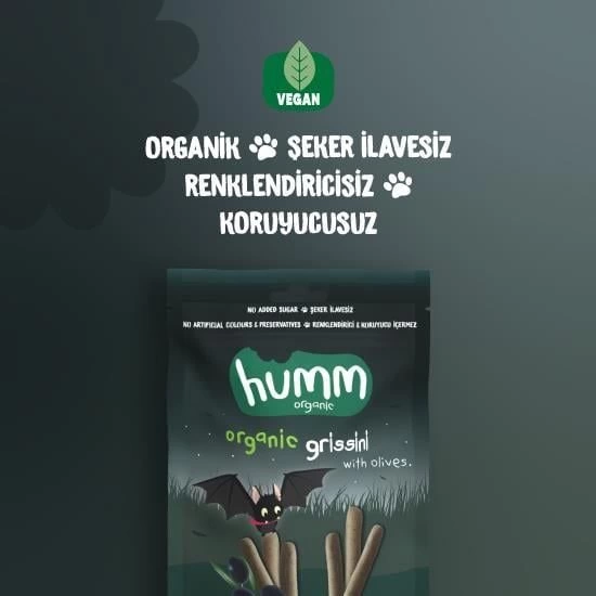 Humm Organik Vegan Zeytinli Grissini 55 Gr - Görsel 2
