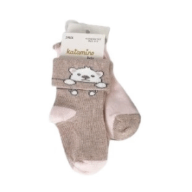 Çocuk Hürtan 2'li Bebek Soket Çorap K46264 Asorti