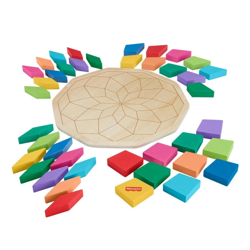 Fisher-Price Ahşap Mandala Yapboz, Çocuklar İçin Zeka Geliştiren Eğitici Yapboz - Görsel 2