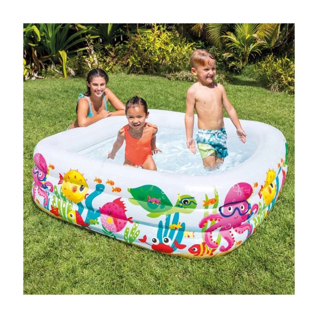 Akvaryum Desenli Kare Havuz 159x50 cm – Yaz İçin Renkli Oyun Alanı - Görsel 3