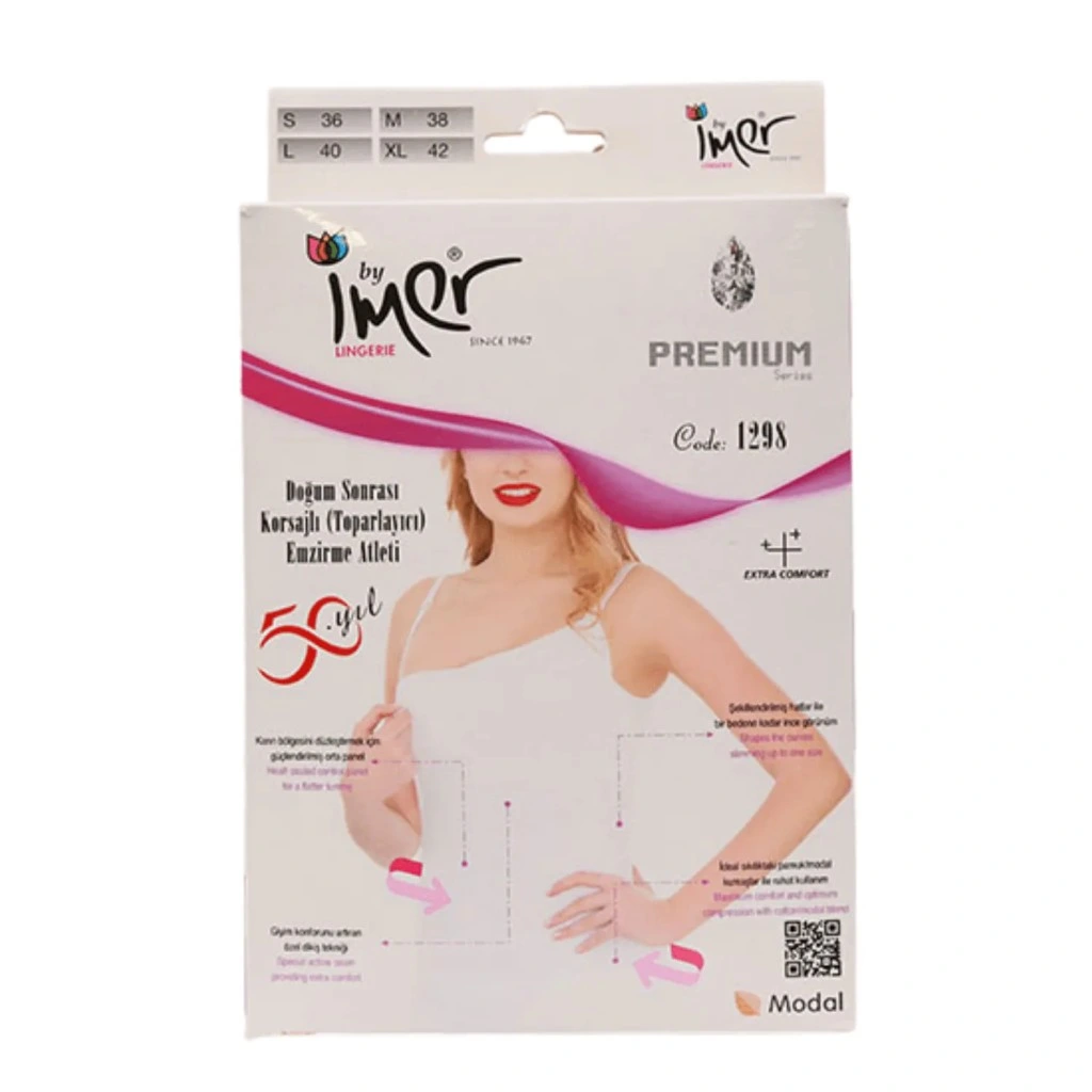 Eğitici Oyuncak İmer Emzirme Korse Atlet 1298 White - Görsel 2