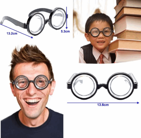 İnek Öğrenci Gözlüğü Şaka Gözlüğü Eğlenceli Parti ve Etkinlik Aksesuarı