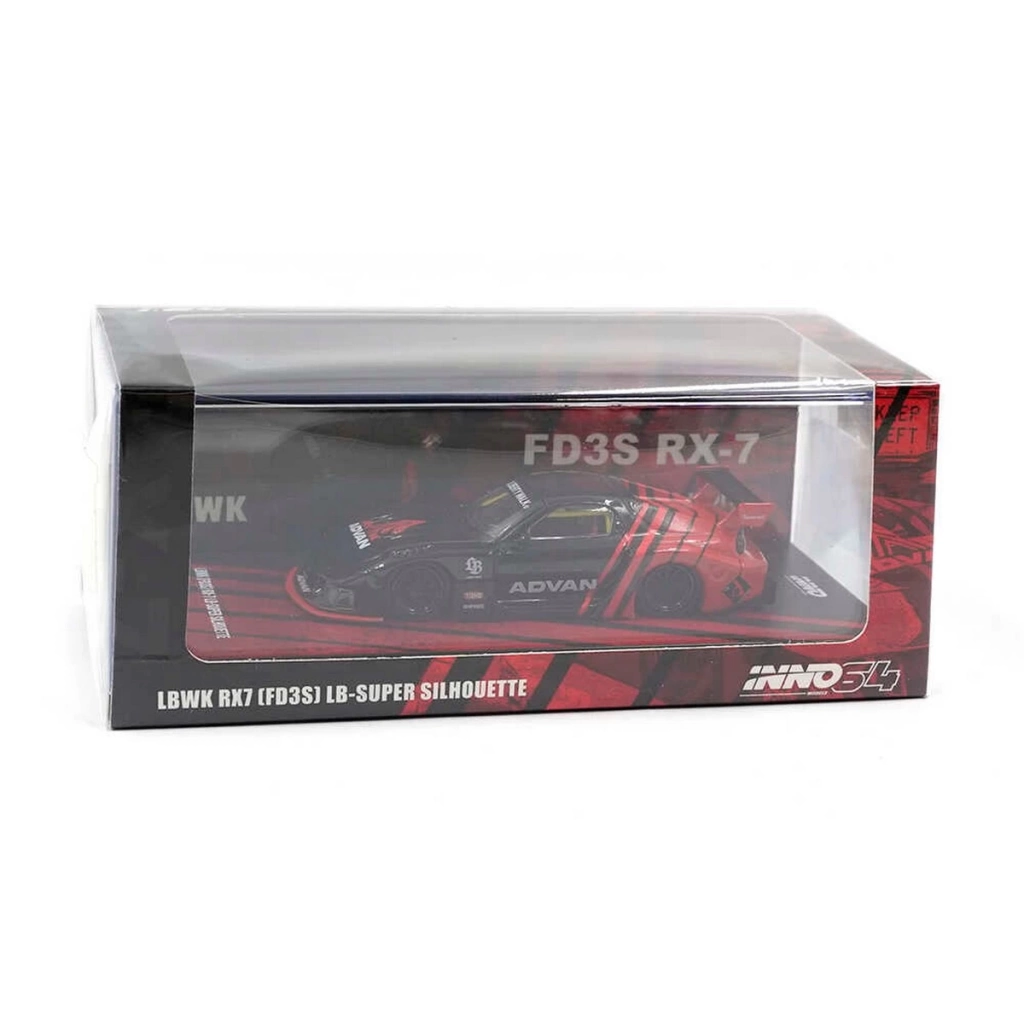 Inno 1/64 LBWK MAZDA RX7 (FD3S) LB-SUPER SILHOUETTE "ADVAN LIVERY" - Görsel 3