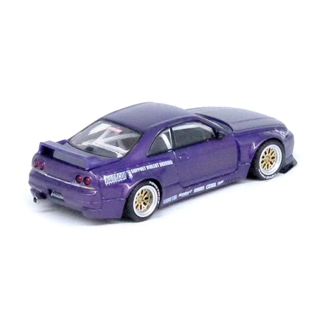 Eğitici Oyuncak Inno 1/64 Nissan Skyline GT-R (R33) "PANDEM ROCKET BUNNY" Purple - Görsel 2