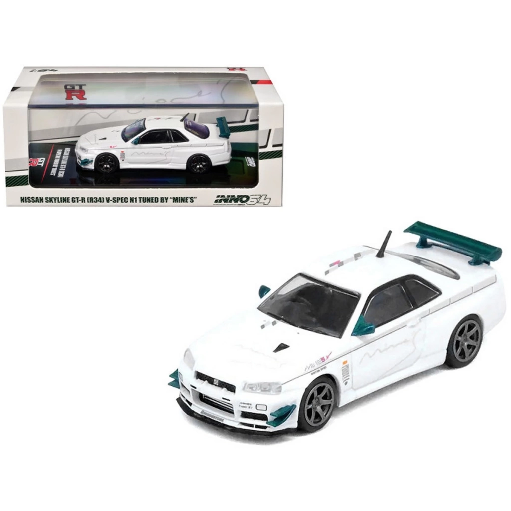 Inno 1/64 NISSAN SKYLINE GT-R (R34) V-SPEC Tuned by "MINE'S" - Görsel 3