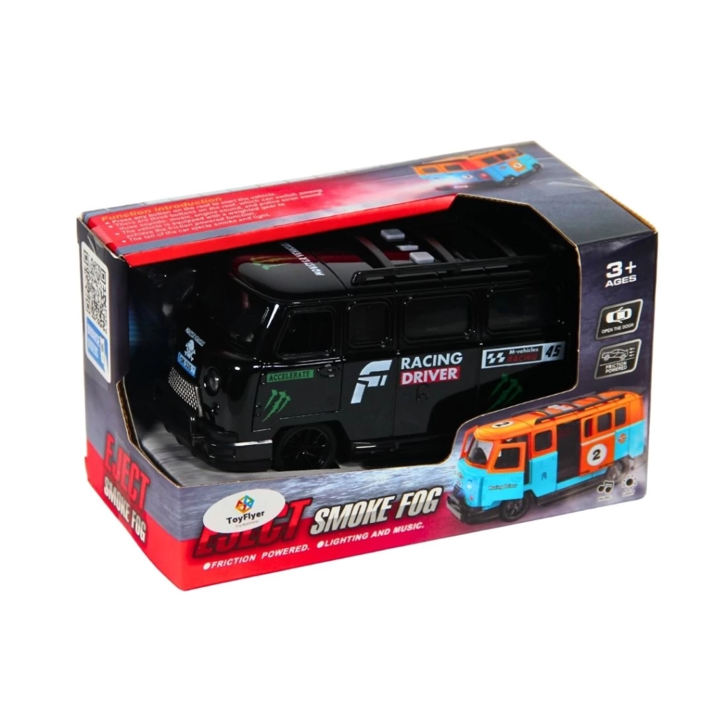 Eğitici Çocuk Işıklı Sesli Duman Çıkaran Sürtmeli Minibüs LDP-2A - Görsel 3