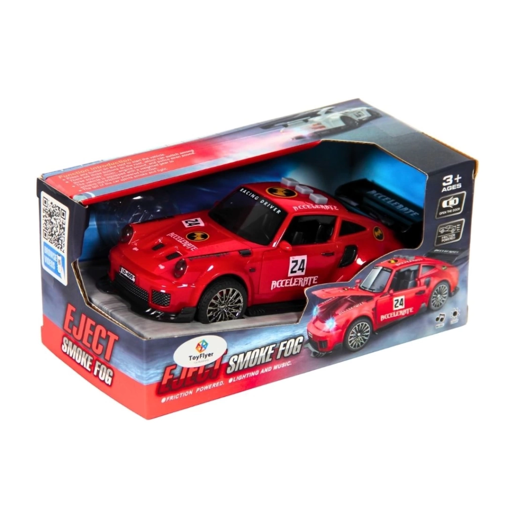 Eğitici Çocuk Işıklı Sesli Duman Çıkaran Sürtmeli Spor Araba BSP-1A - Görsel 2