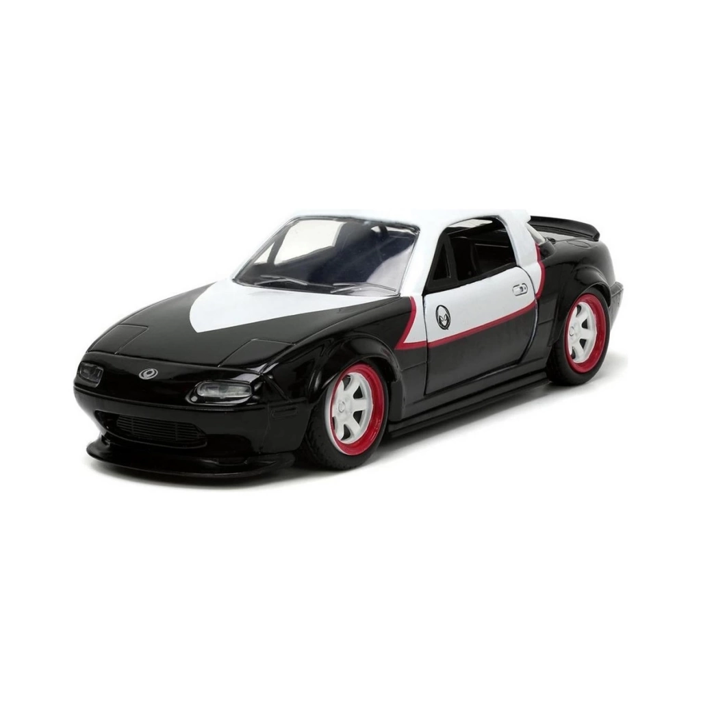 Jada 1:32 Ghost Spider ve 1990 Mazda Miata Koleksiyon Oyuncak Araba - Görsel 3
