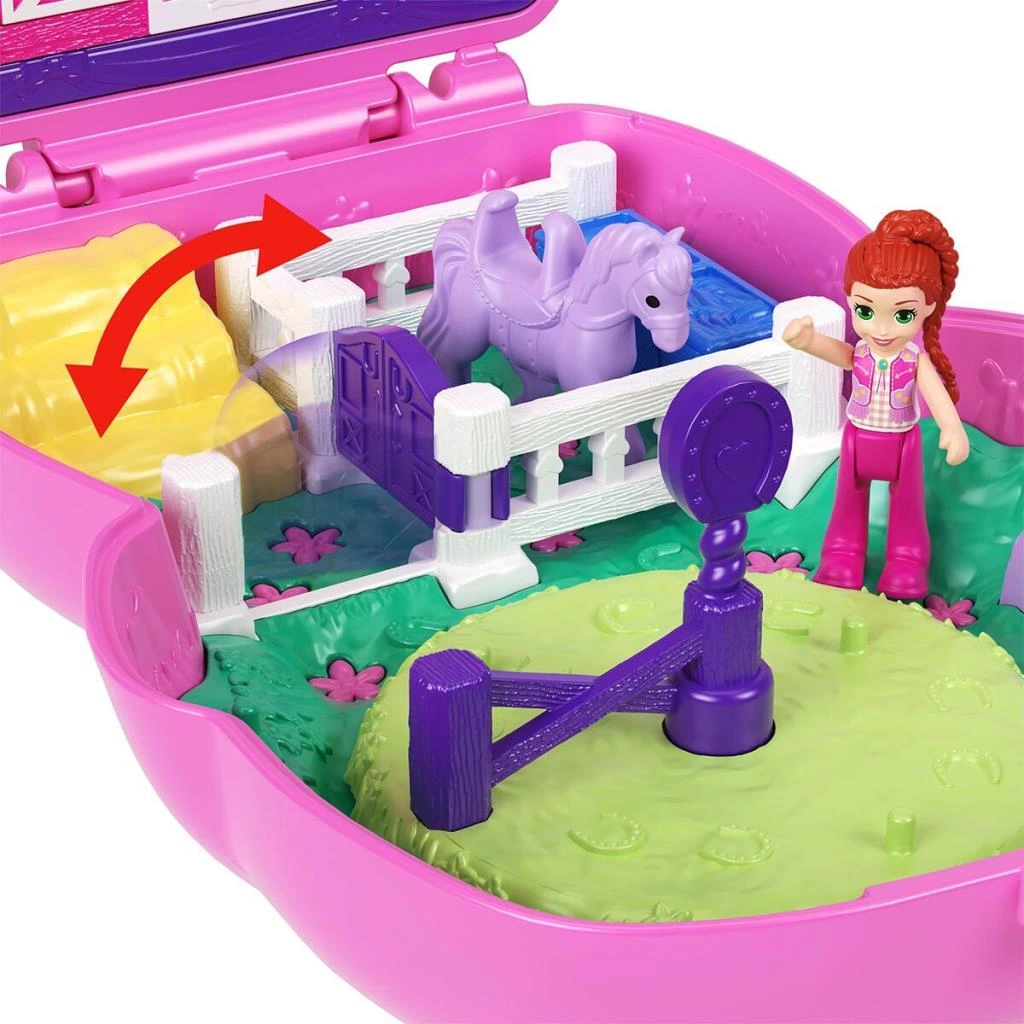 Eğitici Oyuncak JCR39 Polly Pocket Midilliyle Rodeo Heyecanı Mikro Oyun Seti - Görsel 3