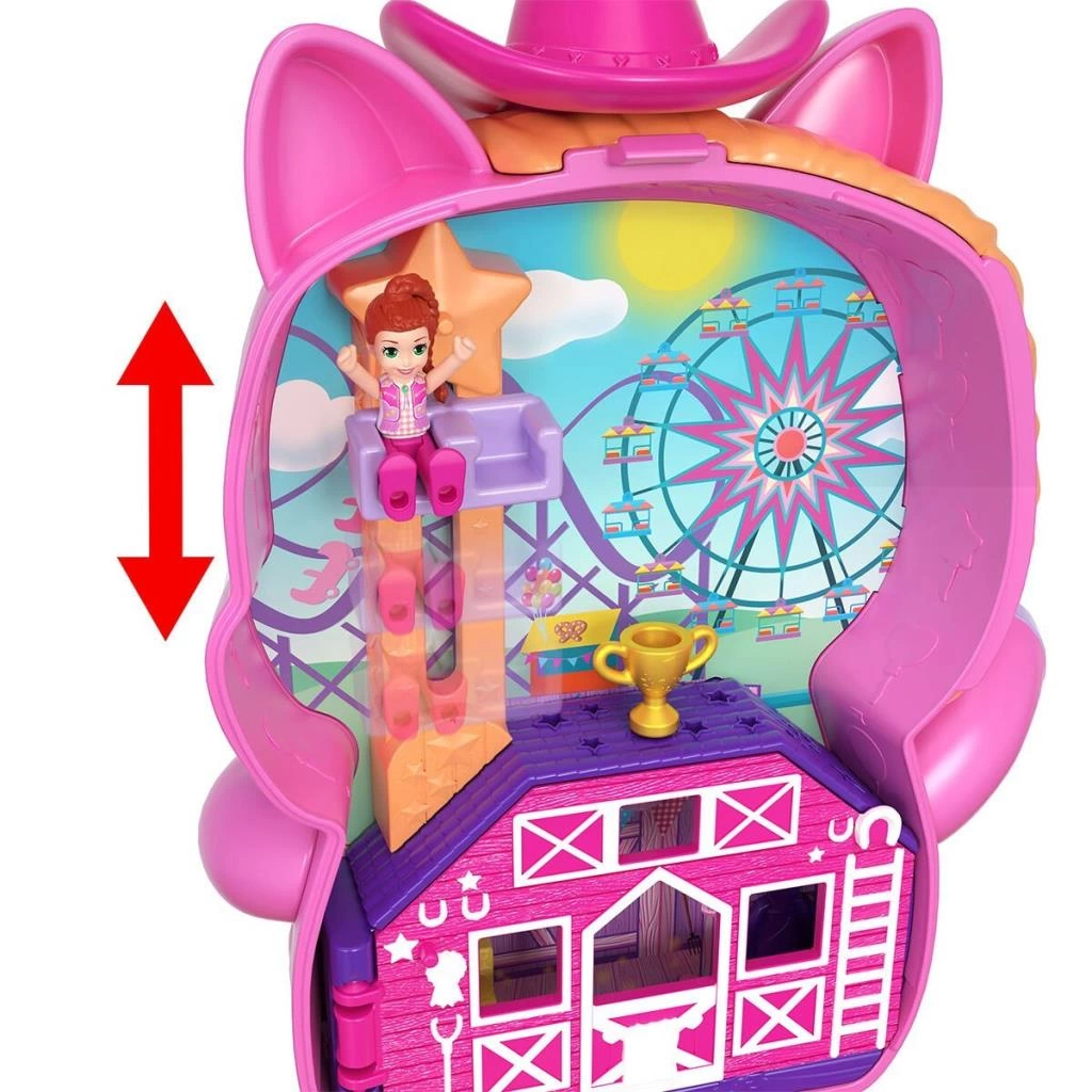 Eğitici Oyuncak JCR39 Polly Pocket Midilliyle Rodeo Heyecanı Mikro Oyun Seti - Görsel 4