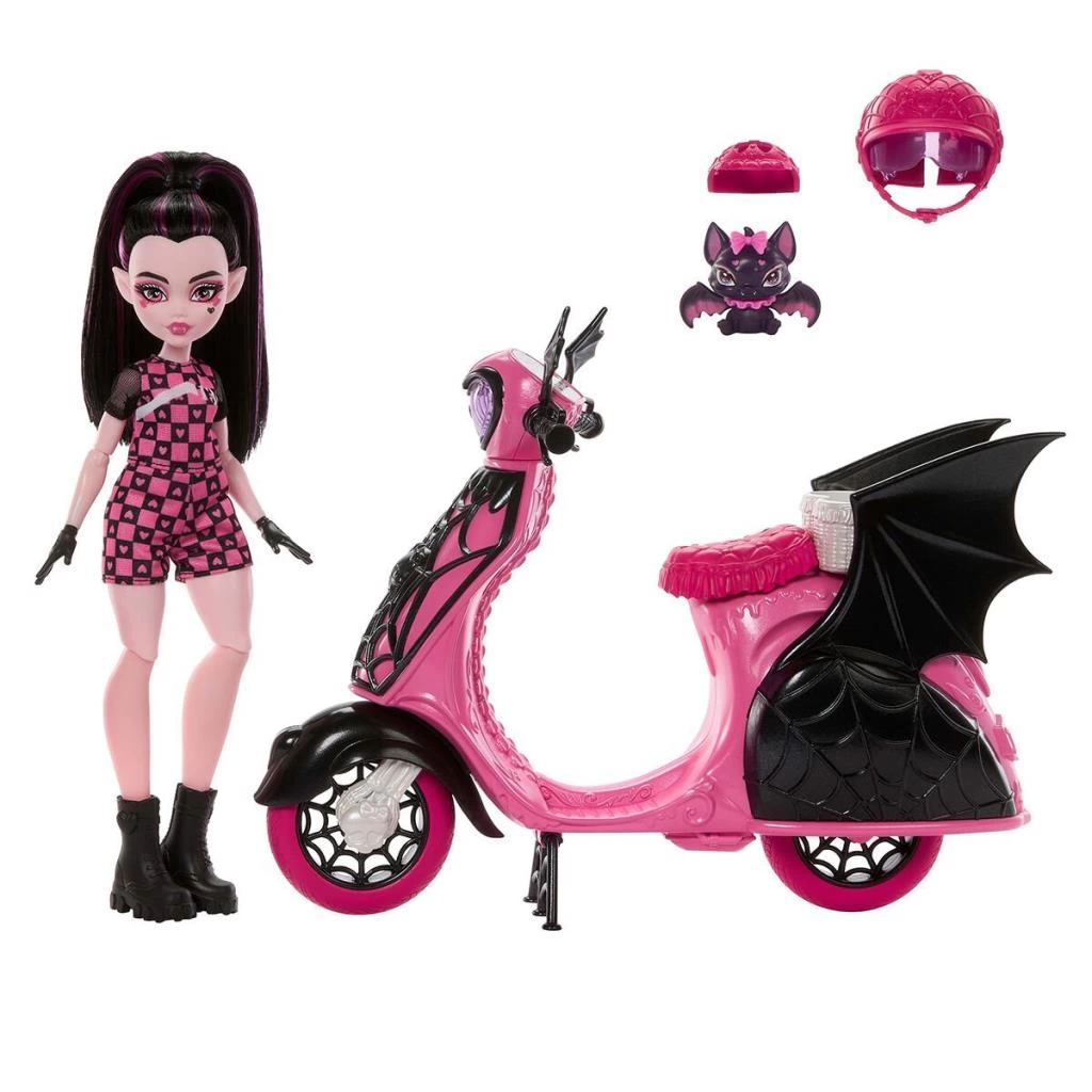 Eğitici Oyuncak JDR61 Monster High Vamptastic Scooter Draculaura - Görsel 3