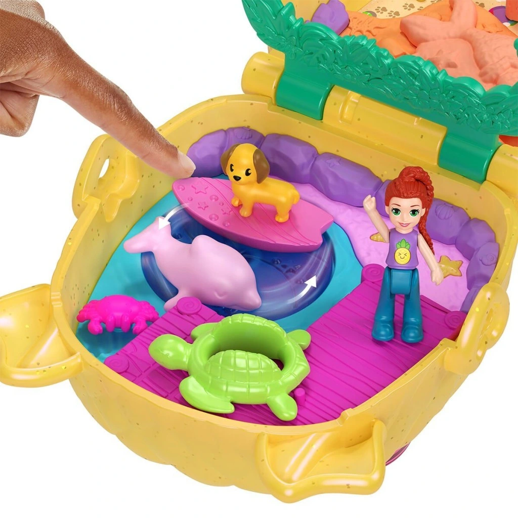 Eğitici Oyuncak JFV00 Polly Pocket Ananas Köpekçik Plajı Mini Oyun Seti - Görsel 3