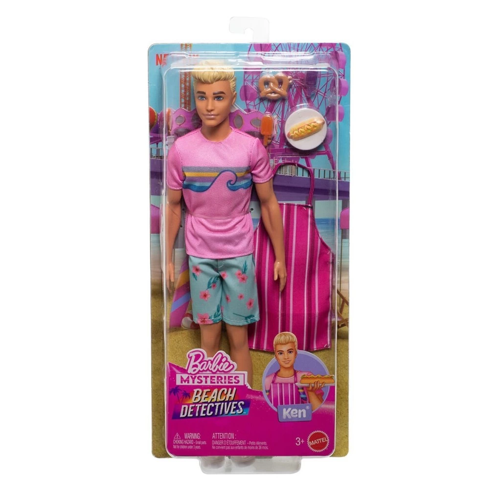 Eğitici Çocuk JFV65 Ken Malibu Bebek - Malibu - Barbie Mysteries: Beach Detectives - Görsel 5