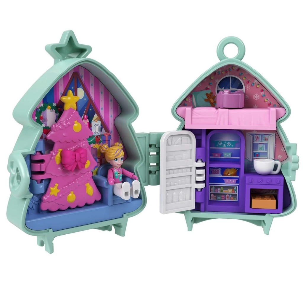 Eğitici Çocuk JGM53 Polly Pocket Sevimli Yılbaşı 2li Paket Oyun Seti - Görsel 3