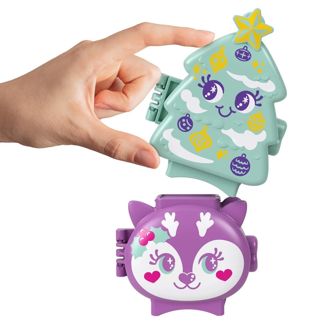 Eğitici Çocuk JGM53 Polly Pocket Sevimli Yılbaşı 2li Paket Oyun Seti - Görsel 5