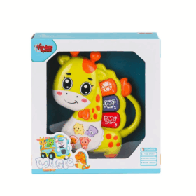 Eğlenceli Zürafa Piyano Çocuklar İçin Sesli ve Işıklı Eğitici Müzik Oyuncağı