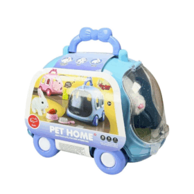 Çocuk JND-6800 Taşıma Araba Çantalı Hareketli Pilli Tavşan Set -Vardem Oyuncak