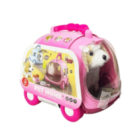 Çocuk JND-6802 Taşıma Araba Çantalı Hareketli Pilli Köpek Set -Vardem Oyuncak