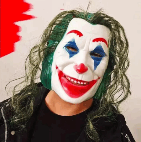 Joaquin Phoenix Joker Maskesi Yeşil Saçlı Eğlenceli Cosplay Maskesi