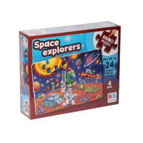 Çocuk JP 31011 Space Explorers Jumbo Puzzle 24 Parça -KSPuzzle