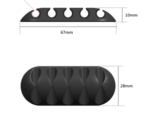Eğitici Oyuncak Kablo Tutucu 5 Kanallı 3lü Siyah - Görsel 2