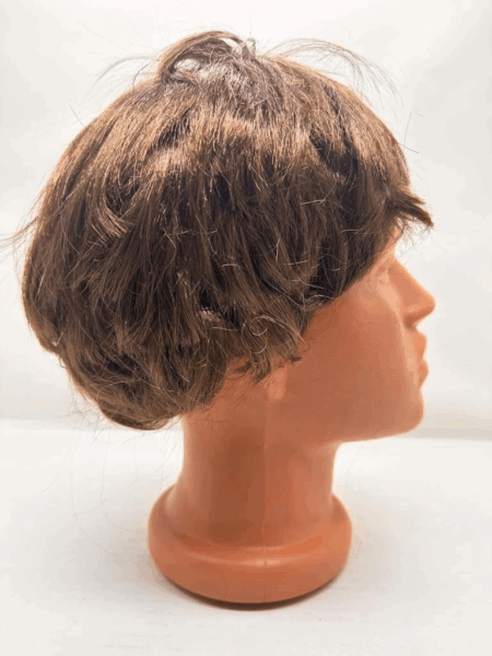 Kahve Renk Kısa Kesim İçi Astarlı Erkek Peruğu Çocuk Gelişimine Uygun