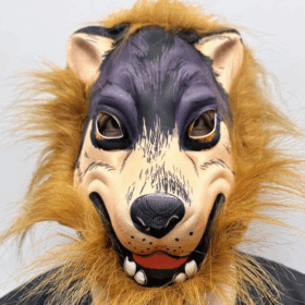 KahverengiSaçlıDişliKurtMaskesiKöpekMaskesiMegaPeluş18No