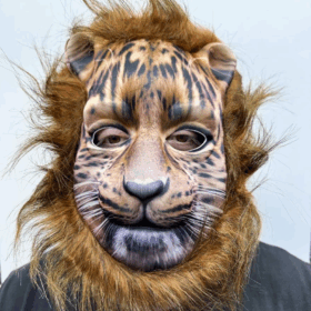 KahverengiYeleliSaçlıPeluşAslanMaskesiMegaPeluş6No