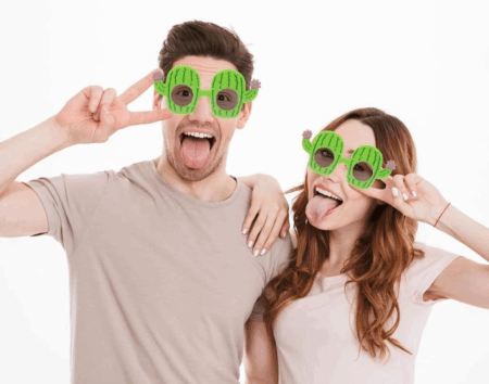 Kaktüs Temalı Hawaii Yaz Partisi Gözlüğü Tropikal Parti için Eğlenceli Tasarım