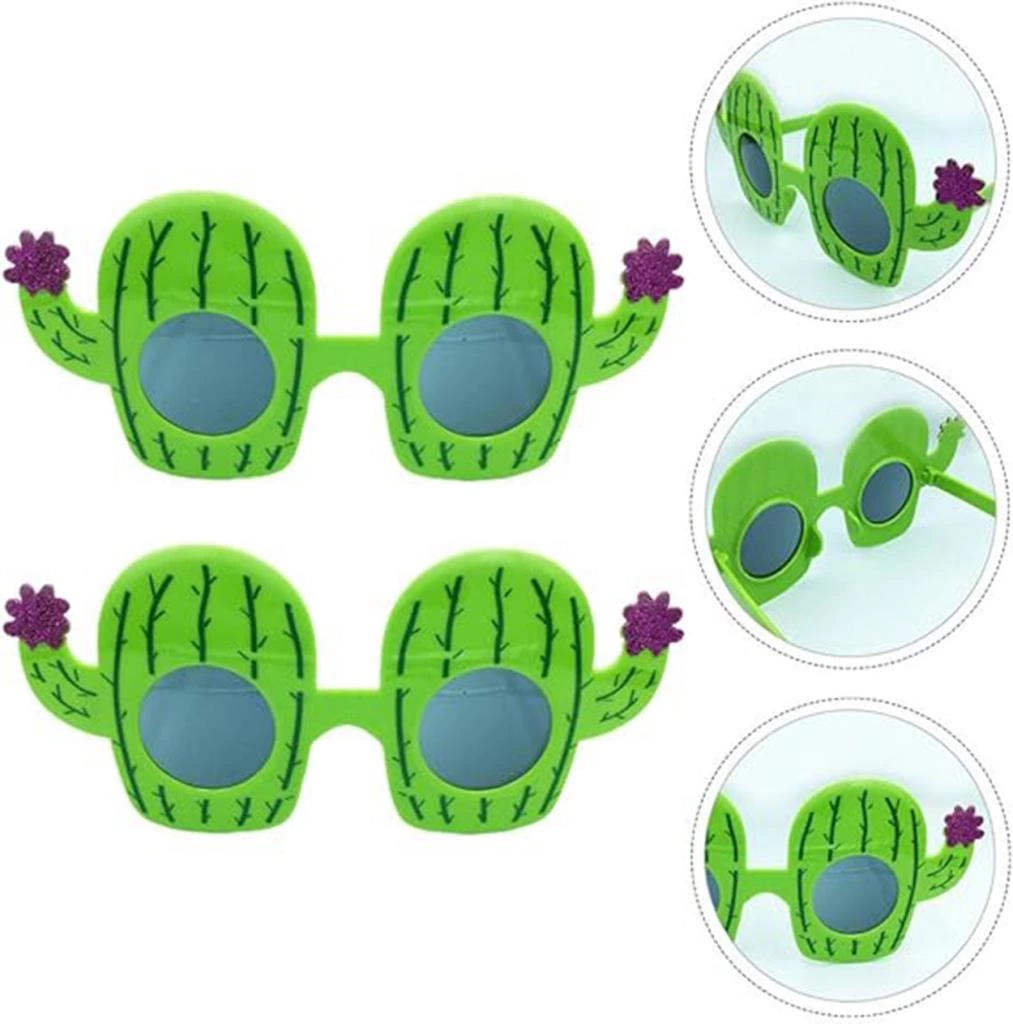 Kaktüs Temalı Hawaii Yaz Partisi Gözlüğü Tropikal Parti için Eğlenceli Tasarım - Görsel 5