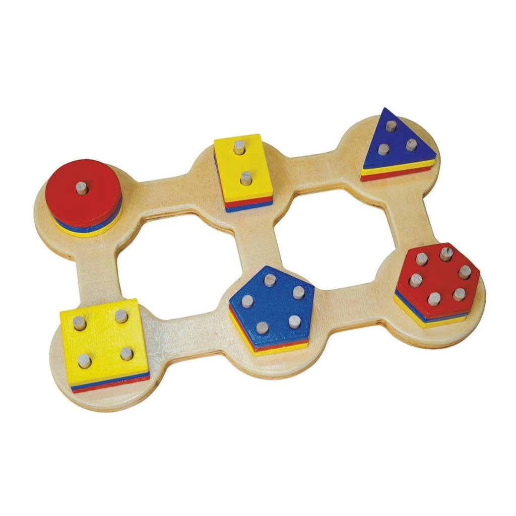 Altılı Geometrik Sök Tak - Çocuklar İçin Eğitici Geometrik Sök Tak Oyunu - Görsel 2