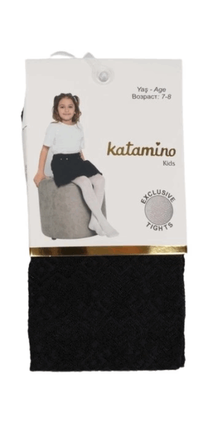 Çocuk Katamino Sidney Desenli İnce Kız Külotlu k62291 Siyah