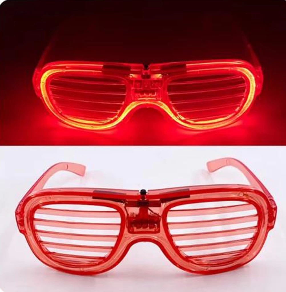 Eğitici Çocuk Kırmızı Led Işıklı Parti Gözlüğü - Neon Glow Şerit Gözlük 3 Modlu - Görsel 5