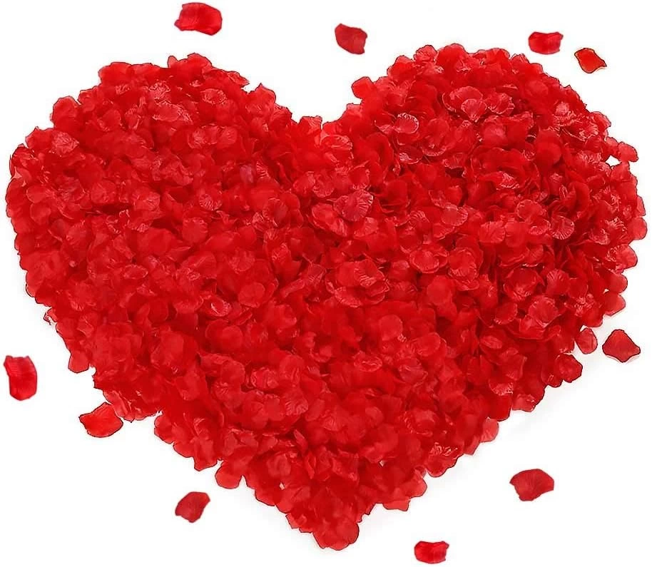 Eğitici Çocuk Kırmızı Renk Gül Yaprağı Şekilli Konfeti – 5 Paket 500 Adet - Görsel 2