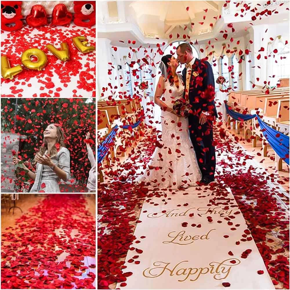 Eğitici Çocuk Kırmızı Renk Gül Yaprağı Şekilli Konfeti – 5 Paket 500 Adet - Görsel 4