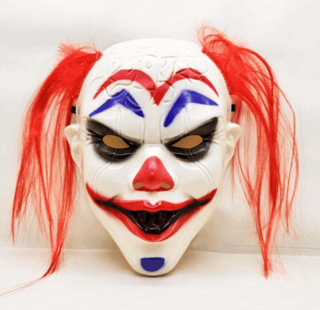 Kızıl Saçlı Joker Palyaço Maskesi Çocuklar İçin Eğlenceli Maskeli Oyun