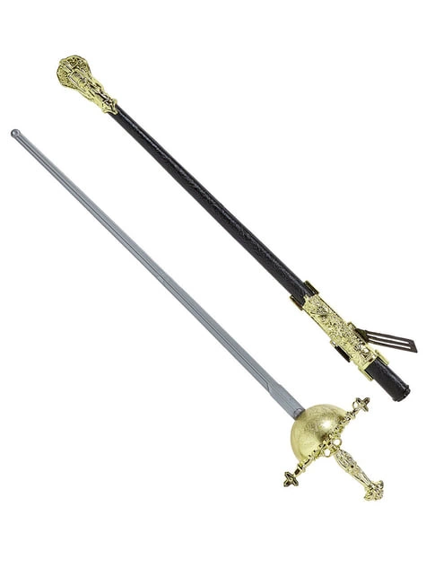 Çocuk Kostüm Partisi Plastik Zararsız Zorro Kılıcı Şövalye Kılıcı 62 cm - Görsel 4